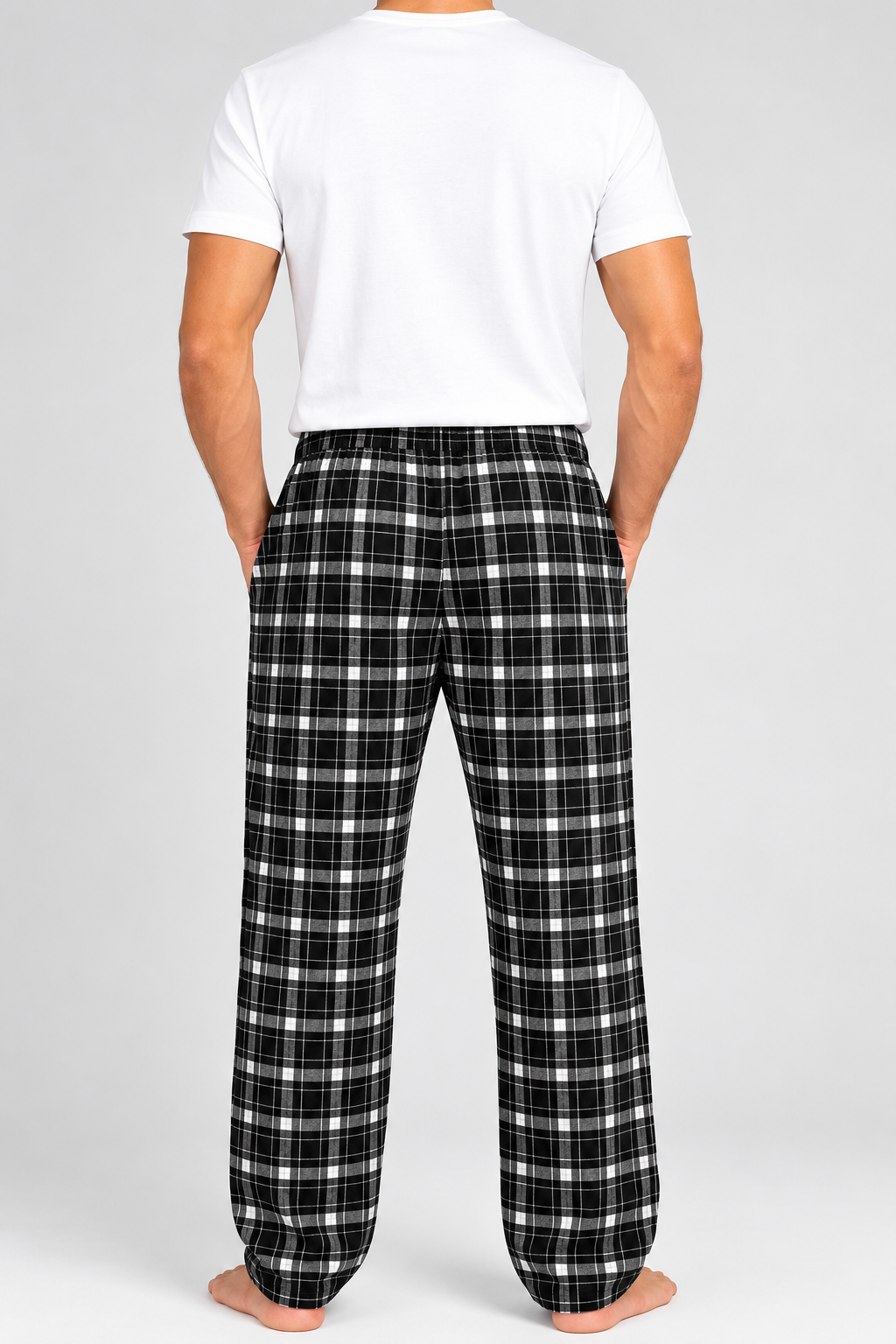 Men's 2-Pack Cotton Brushed checkered Lounge Pants