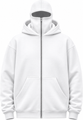 Unisex Full Zip Balaclava Hoodie